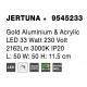 Gold Aluminium & Acrylic LED 34 Watt 230 Volt 2162Lm 3000K IP20 L: 50 W: 50 H: 11.5 cm 