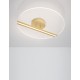 Gold Aluminium & Acrylic LED 26 Watt 230 Volt 1869Lm 3000K IP20 D: 53 H: 11.5 cm 