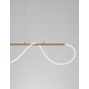 Triac Dimmable Gold Aluminium & Acrylic LED 28 Watt 230 Volt 3146Lm 3000K IP20 L: 90 W: 20 H: 120 cm Adjustable Height