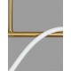 Triac Dimmable Gold Aluminium & Acrylic LED 28 Watt 230 Volt 3146Lm 3000K IP20 L: 90 W: 20 H: 120 cm Adjustable Height 