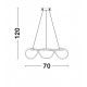Triac Dimmable Gold Aluminium & Acrylic LED 43 Watt 230 Volt 4581Lm 3000K IP20 D: 70 H: 120 cm Adjustable Height 