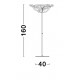 Gold Aluminium & Acrylic LED 31 Watt 230 Volt 2784Lm 3000K IP20 L: 40 H: 160 cm 