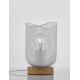 Matt White Metal Natural Wood LED E27 1x12 Watt 230 Volt IP20 Bulb Excluded Cable Length: 160 cm D: 12 H: 17 cm 