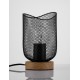 Matt Black Metal Natural Wood LED E27 1x12 Watt 230 Volt IP20 Bulb Excluded Cable Length: 160 cm D: 12 H: 17 cm 