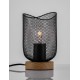 Matt Black Metal Natural Wood LED E27 1x12 Watt 230 Volt IP20 Bulb Excluded Cable Length: 160 cm D: 12 H: 17 cm 