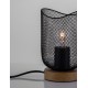 Matt Black Metal Natural Wood LED E27 1x12 Watt 230 Volt IP20 Bulb Excluded Cable Length: 160 cm D: 12 H: 17 cm 