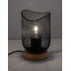 Matt Black Metal Natural Wood LED E27 1x12 Watt 230 Volt IP20 Bulb Excluded Cable Length: 160 cm D: 12 H: 17 cm 