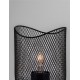 Matt Black Metal Natural Wood LED E27 1x12 Watt 230 Volt IP20 Bulb Excluded Cable Length: 160 cm D: 12 H: 17 cm 