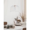 Matt White Metal Natural Wood LED E27 1x12 Watt 230 Volt IP20 Bulb Excluded D: 30 H1: 19.5 H2: 120 cm Adjustable height
