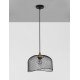 Matt Black Metal Natural Wood LED E27 1x12 Watt 230 Volt IP20 Bulb Excluded D: 30 H1: 19.5 H2: 120 cm Adjustable height 