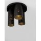 Black Metal Outside Gold Metal Inside LED E14 3x5 Watt 230 Volt IP20 Bulb Excluded D: 30 H: 26.5 cm 
