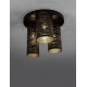 Black Metal Outside Gold Metal Inside LED E14 3x5 Watt 230 Volt IP20 Bulb Excluded D: 30 H: 26.5 cm 