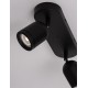 Sandy Black Metal LED GU10 2x10 Watt 230 Volt IP44 Bulb Excluded L: 28 W: 8 H: 9.7 cm Rotating & Adjustable 