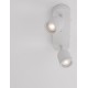 Sandy White Metal LED GU10 2x10 Watt 230 Volt IP44 Bulb Excluded L: 28 W: 8 H: 9.7 cm Rotating & Adjustable 