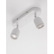 Sandy White Metal LED GU10 2x10 Watt 230 Volt IP44 Bulb Excluded L: 28 W: 8 H: 9.7 cm Rotating & Adjustable 