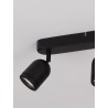 Sandy Black Metal LED GU10 3x10 Watt 230 Volt IP44 Bulb Excluded L: 48 W: 8 H: 9.7 cm Rotating & Adjustable