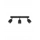 Sandy Black Metal LED GU10 3x10 Watt 230 Volt IP44 Bulb Excluded L: 48 W: 8 H: 9.7 cm Rotating & Adjustable 