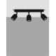 Sandy Black Metal LED GU10 3x10 Watt 230 Volt IP44 Bulb Excluded L: 48 W: 8 H: 9.7 cm Rotating & Adjustable 