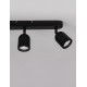 Sandy Black Metal LED GU10 3x10 Watt 230 Volt IP44 Bulb Excluded L: 48 W: 8 H: 9.7 cm Rotating & Adjustable 