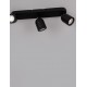 Sandy Black Metal LED GU10 3x10 Watt 230 Volt IP44 Bulb Excluded L: 48 W: 8 H: 9.7 cm Rotating & Adjustable 