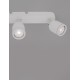 Sandy White Metal LED GU10 3x10 Watt 230 Volt IP44 Bulb Excluded L: 48 W: 8 H: 9.7 cm Rotating & Adjustable 