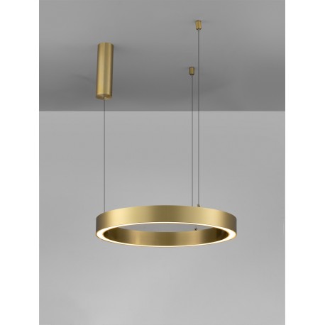 Triac Dimmable Brass Gold Aluminium & Acrylic LED 40 Watt 230 Volt 2153Lm 3000K IP20 D: 60 H: 200 cm Adjustable Height 