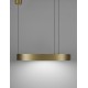 Triac Dimmable Brass Gold Aluminium & Acrylic LED 40 Watt 230 Volt 2153Lm 3000K IP20 D: 60 H: 200 cm Adjustable Height 