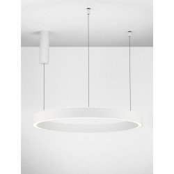 Triac Dimmable Sandy White Aluminium & Acrylic LED 50 Watt 230 Volt 2968Lm 3000K IP20 D: 80 H: 200 cm Adjustable Height 