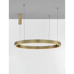 Triac Dimmable Brass Gold Aluminium & Acrylic LED 60 Watt 230 Volt 3389Lm 3000K IP20 D: 100 H: 200 cm Adjustable Height 