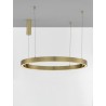 Triac Dimmable Brass Gold Aluminium & Acrylic LED 60 Watt 230 Volt 3389Lm 3000K IP20 D: 100 H: 200 cm Adjustable Height