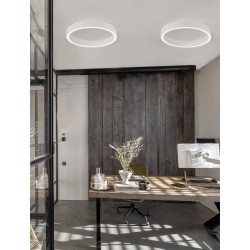 Triac Dimmable Sandy White Aluminium & Acrylic LED 40 Watt 230 Volt 2153 Lm 3000K IP20 D: 60 W: 4 H: 6.5 cm 