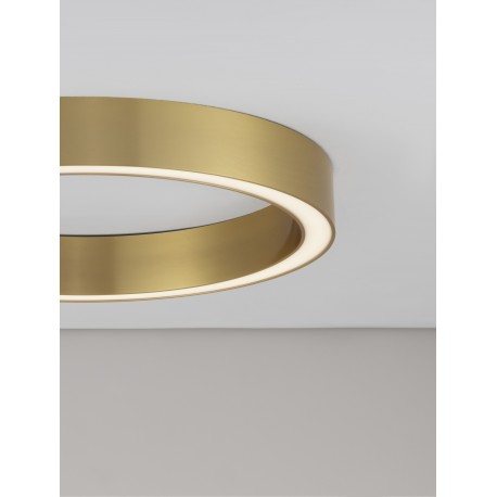 Triac Dimmable Brass Gold Aluminium & Acrylic LED 40 Watt 230 Volt 2153 Lm 3000K IP20 D: 60 W: 4 H: 6.5 cm 