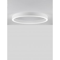 Triac Dimmable Sandy White Aluminium & Acrylic LED 50 Watt 230 Volt 2968 Lm 3000K IP20 D: 80 W: 4 H: 6.5 cm 