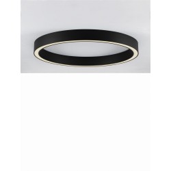 Triac Dimmable Sandy Black Aluminium & Acrylic LED 50 Watt 230 Volt 2968 Lm 3000K IP20 D: 80 W: 4 H: 6.5 cm 