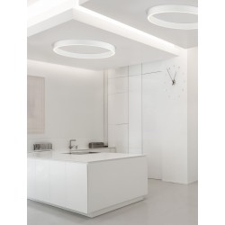 Triac Dimmable Sandy White Aluminium & Acrylic LED 60 Watt 230 Volt 3389 Lm 3000K IP20 D: 100 W: 4 H: 6.5 cm 