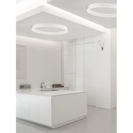 Triac Dimmable Sandy White Aluminium & Acrylic LED 60 Watt 230 Volt 3389 Lm 3000K IP20 D: 100 W: 4 H: 6.5 cm 