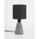 Gray Concrete & Black Fabric Shade LED E14 1x5 Watt 230 Volt IP20 Bulb Excluded D: 12 H: 22.5 cm 