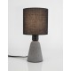 Gray Concrete & Black Fabric Shade LED E14 1x5 Watt 230 Volt IP20 Bulb Excluded D: 12 H: 22.5 cm 