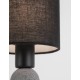 Gray Concrete & Black Fabric Shade LED E14 1x5 Watt 230 Volt IP20 Bulb Excluded D: 12 H: 22.5 cm 
