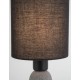 Gray Concrete & Black Fabric Shade LED E14 1x5 Watt 230 Volt IP20 Bulb Excluded D: 12 H: 22.5 cm 