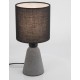 Gray Concrete & Black Fabric Shade LED E14 1x5 Watt 230 Volt IP20 Bulb Excluded D: 12 H: 22.5 cm 