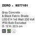 Gray Concrete & Black Fabric Shade LED E14 1x5 Watt 230 Volt IP20 Bulb Excluded D: 12 H: 22.5 cm 