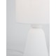 White Gypsum & White Fabric Shade LED E14 1x5 Watt 230 Volt IP20 Bulb Excluded D: 12 H: 22.5 cm 