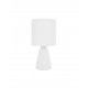 White Gypsum & White Fabric Shade LED E14 1x5 Watt 230 Volt IP20 Bulb Excluded D: 12 H: 22.5 cm 