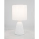 White Gypsum & White Fabric Shade LED E14 1x5 Watt 230 Volt IP20 Bulb Excluded D: 12 H: 22.5 cm 