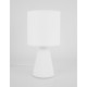White Gypsum & White Fabric Shade LED E14 1x5 Watt 230 Volt IP20 Bulb Excluded D: 12 H: 22.5 cm 