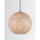 Natural Rattan Black Fabric Wire & Base LED E27 1x12 Watt 230 Volt IP20 Bulb Excluded D: 40 H1: 37 H2: 250 cm Adjustable height