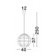 Natural Rattan Black Fabric Wire & Base LED E27 1x12 Watt 230 Volt IP20 Bulb Excluded D: 40 H1: 37 H2: 250 cm Adjustable height
