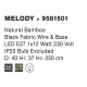 Natural Rattan Black Fabric Wire & Base LED E27 1x12 Watt 230 Volt IP20 Bulb Excluded D: 40 H1: 37 H2: 250 cm Adjustable height