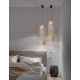 Natural Rattan Black Fabric Wire & Base LED E27 1x12 Watt 230 Volt IP20 Bulb Excluded D: 20 H1: 76 H2: 250 cm Adjustable height